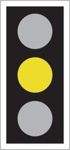 AMBER means ‘Stop’ at the stop line. You may go on only if the AMBER appears after you have crossed the stop line or are so close to it that to pull up might cause an accident