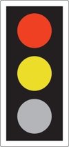 RED AND AMBER also means ‘Stop’. Do not pass through or start until GREEN shows