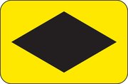 Symbols showing emergency diversion route for motorway and other main road traffic