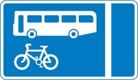 With-flow bus and cycle lane